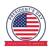 President's Day Celebrate Free Vector Badge