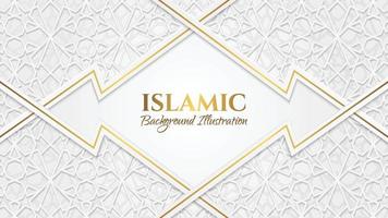geometric Islamic pattern illustration background or banner design vector