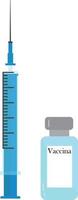 Syringe with medicine illustration vector