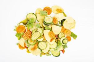 Mix of frozen bio vegetables. Studio Photo. photo