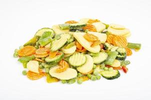 Mix of frozen bio vegetables. Studio Photo. photo