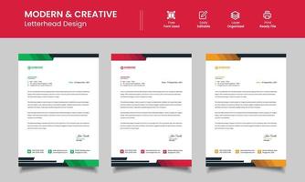 Corporate Letterhead, Modern Template Design vector