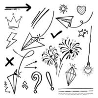 Doodle element vector set, for concept design.