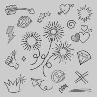 Doodle element vector set, for concept design.