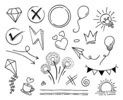 Doodle element vector set, for concept design.