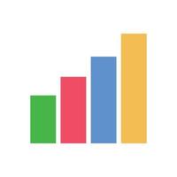 Colorful bar graph icons. Vector. vector