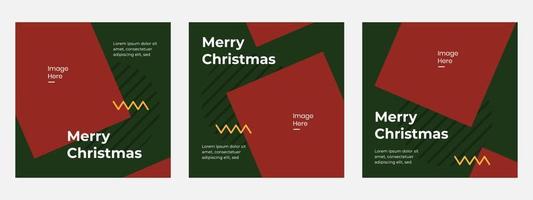 Set banner digital merry christmas, suitable for media post Digital banner. Vector layout