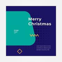 Design template banner merry christmas, suitable for content social media and vector template