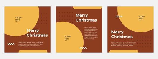 Minimalist set banner digital merry christmas, suitable for media post Digital banner. Vector layout