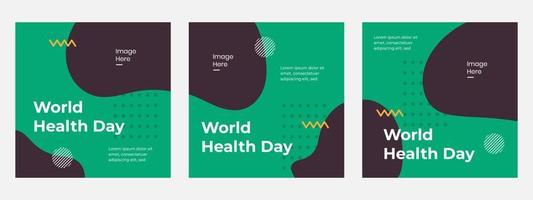 banner de plantilla día mundial de la salud digital. adecuado para los medios de comunicación de contenido social. diseño de campaña vector