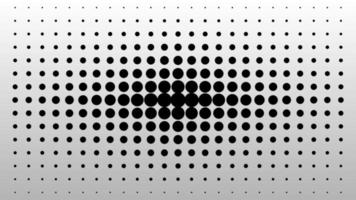 Black dots pattern halftones on grey gradient background. vector