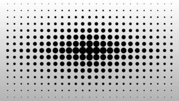 Black dots pattern halftones on grey gradient background. vector