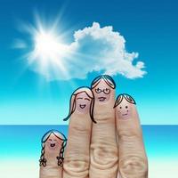 Finger family travels at the beach and singing a song photo