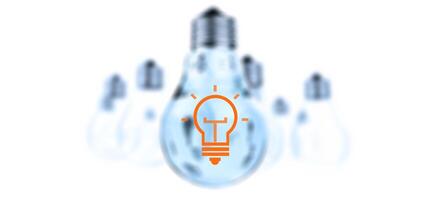 creative idea and leadership concept light bulb photo