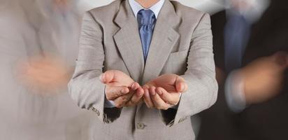 businessman success working with his team as concept photo