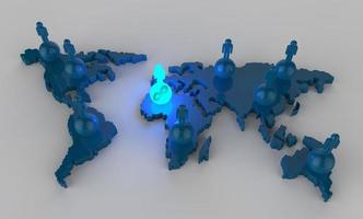 3d light growing human social network and leadership with cogs in side as concept photo