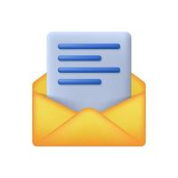 Mail letter notification email subscription for communication message vector