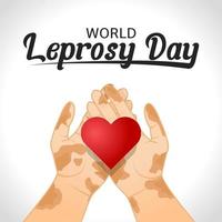 World Leprosy day template poster or banner vector