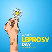 World Leprosy day template poster or banner vector