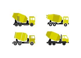 Cement truck icon design template vector isolated