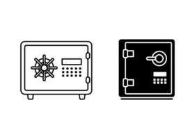 vector de plantilla de diseño de icono de caja segura aislado