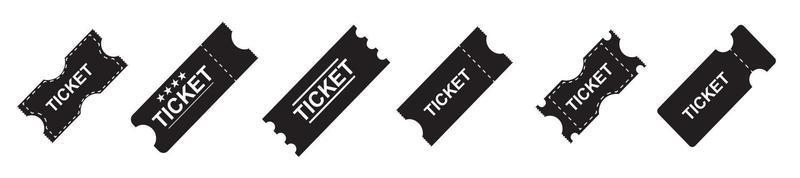 Ticket simple icon set. Vector illustration