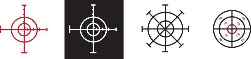 Different icon set of targets and destination. Target and aim, targeting and aiming. Vector illustration for web design