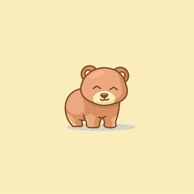 Cute Baby bear cartoon mascot... 5227508 Vector Art at Vecteezy