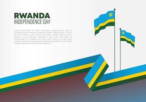 día de la independencia de ruanda para la celebración nacional el 1 de julio. vector
