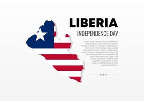 Liberia independence day for national celebration on July 26 th. vector