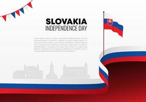 Slovakia independence day for national celebration on July 17 th. vector