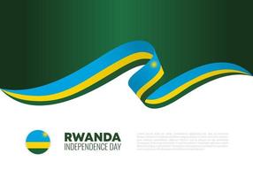 Rwanda independence day for national celebration on July 1 st. vector