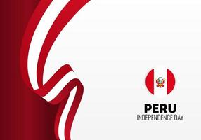 día de la independencia de perú para la celebración nacional el 28 de julio. vector