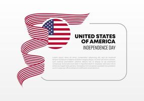 United States independence day for national celebration on July 4 th. vector