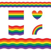 Pride sign lgbtq plus flag symbol vector