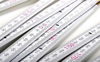 Wooden carpenter ruler photo