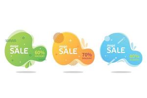 Liquid sales banner collection vector