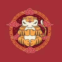 año nuevo chino año del tigre vector