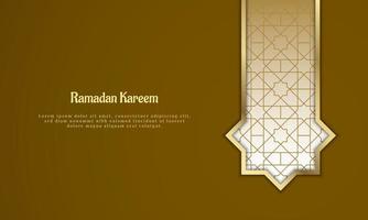 Ramadan Kareem Background with Islamic Classical Line Ornament. Vector Illustration.