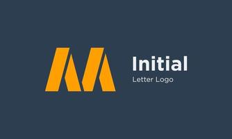 Initial Letter M Logo Design. vector