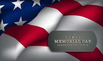 Memorial Day Background Design. Vector Illustration.