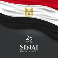 Sinai Liberation Day Background Design. Vector Illustration.