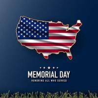 Memorial Day Background Design. Vector Illustration.