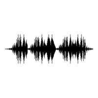 tecnología de ecualizador digital de audio de onda de sonido icono de música oscilante ilustración de vector de color negro imagen de estilo plano