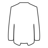 Jacket coat contour outline icon black color vector illustration flat style image