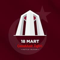 Canakkale Victory Day Background Design. Vector Illustration.