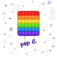 Anti-stress game for kids. Trend. Pop it. Popit. Vector Illustration.