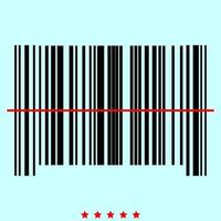 The barcode it is color icon . vector