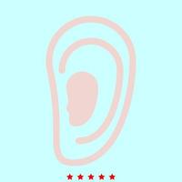 Ear set it is color icon . vector