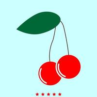 Cherry it is icon . vector